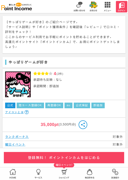 ゲームの過去最高画像（ポイントインカム・2026年4月4日）