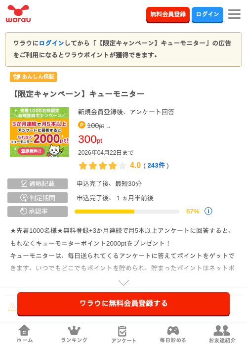 キューモの過去最高画像（ワラウ・2026年4月8日）