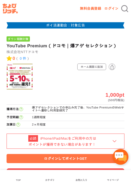 ドコモの過去最高画像（ちょびリッチ・2026年4月30日）