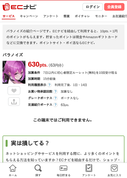パラノイズの過去最高画像（ECナビ・2026年4月26日）