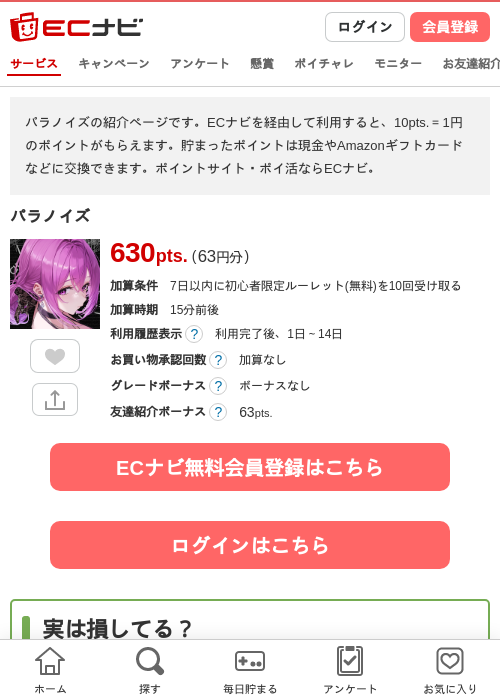 パラノイズの過去最高画像（ECナビ・2026年4月26日）