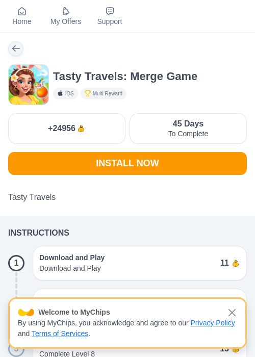 Tasty Travels: Merge Gameの過去最高画像（ちょびリッチ（myChips）・2026年5月19日）