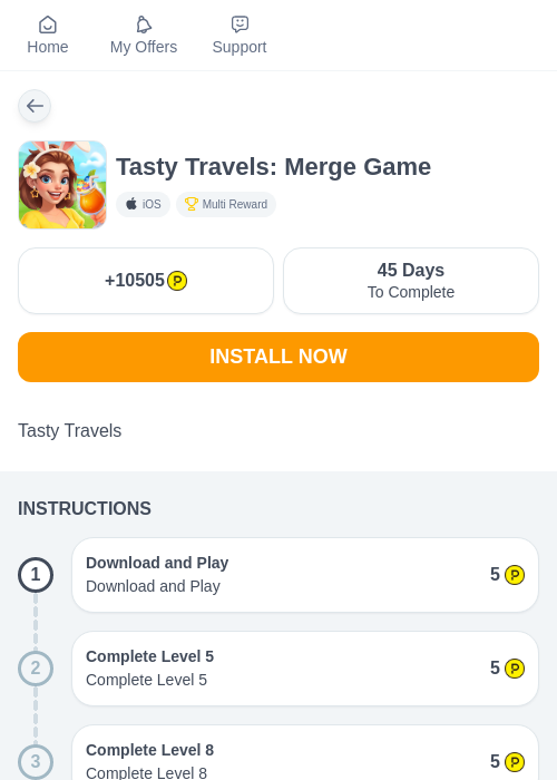 Tasty Travels: Merge Gameの過去最高画像（ハピタス（myChips）・2026年5月15日）