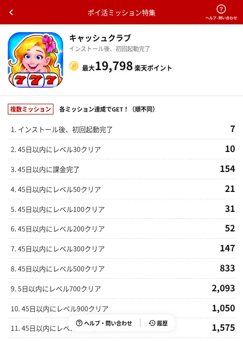 キャッシュクラブの過去最高画像（楽天ポイ活ミッション特集（AppDriver）・2026年6月14日）