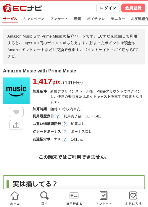 AmazonMusicunlimitedの過去最高画像（ECナビ・2026年4月26日）