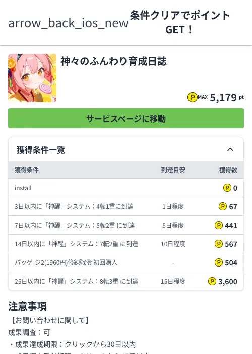 神々のふんわり育成日誌(2026/06/19 新規挑戦受付終了)の掲載記録画像(ハピタス(Zucks)・2026年6月4日)
