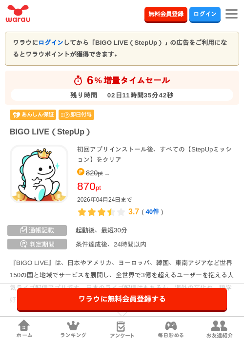 BIGOの過去最高画像（ワラウ・2026年4月22日）