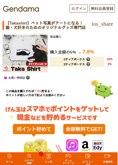 【Takashirt】ペット写真がアートになる！猫・犬好きのためのオリジナルグッズ専門店の過去最高画像（げん玉・2026年5月17日）