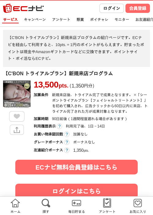 来店の過去最高画像（ECナビ・2026年4月24日）