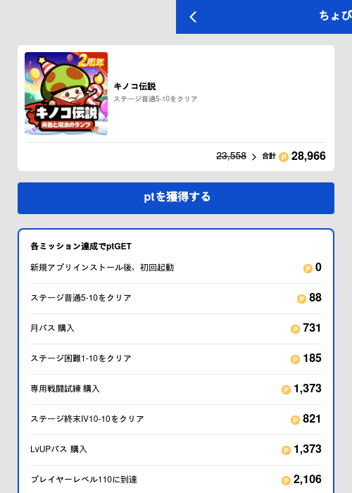 キノコ伝説の過去最高画像（ちょびリッチ（GF Rewards）・2026年5月19日）