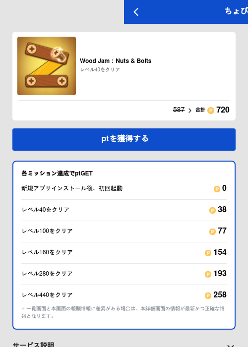 Wood Jam：Nuts & Boltsの過去最高画像（ちょびリッチ（GF Rewards）・2026年5月19日）