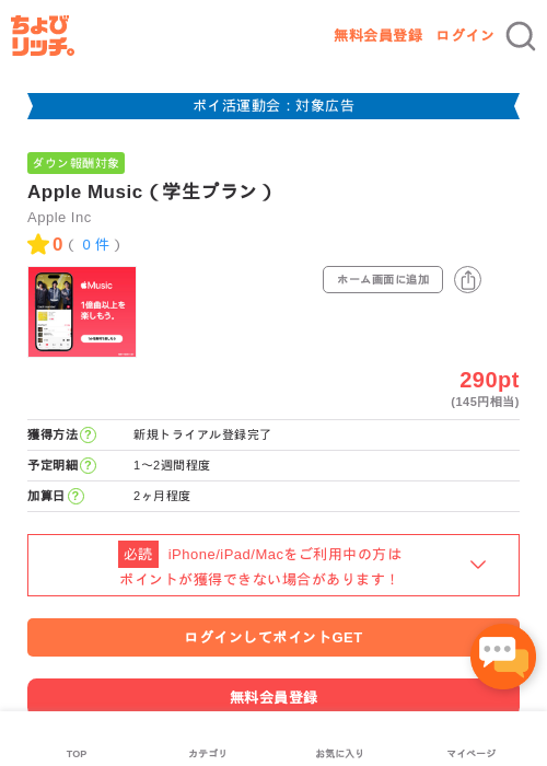 appleの過去最高画像（ちょびリッチ・2026年4月30日）