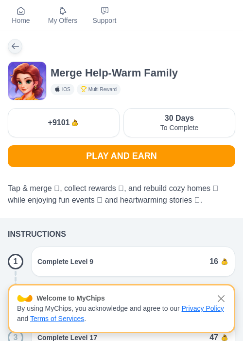 Merge Help-Warm Familyの過去最高画像（ちょびリッチ（myChips）・2026年5月19日）