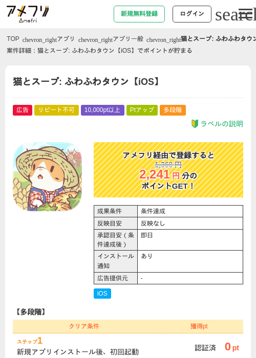 猫とスープ: ふわふわタウン【iOS】の過去最高画像（アメフリ・2026年5月5日）