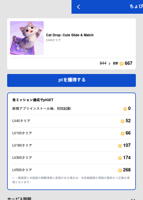 Cat Drop: Cute Slide & Matchの過去最高画像（ちょびリッチ（GF Rewards）・2026年5月19日）