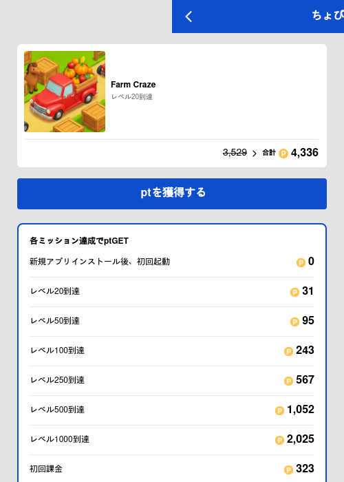 Farm Crazeの過去最高画像（ちょびリッチ（GF Rewards）・2026年5月19日）