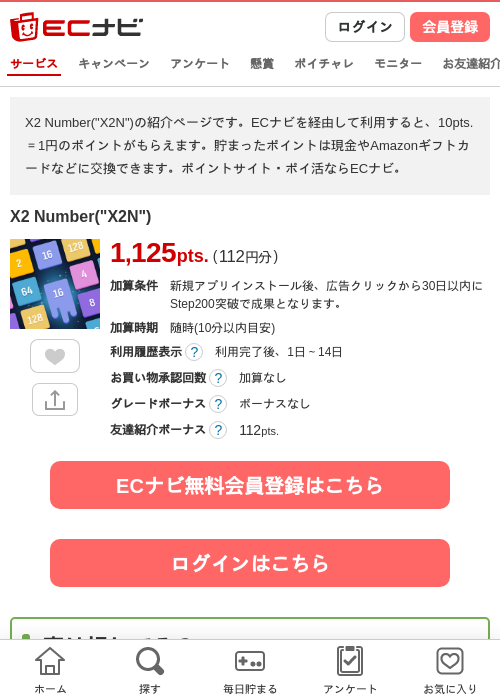 X2 Number("X2N")の過去最高画像（ECナビ・2026年5月1日）