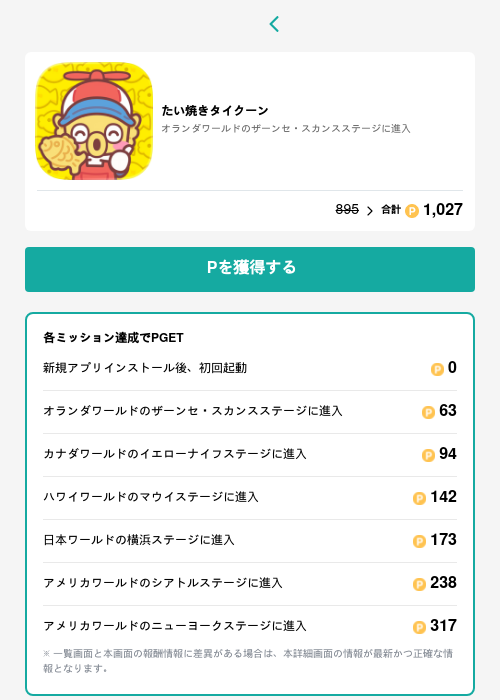 たい焼きタイクーンの過去最高画像（モッピー（GF Rewards）・2026年5月15日）