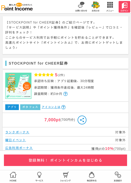Stock pointの過去最高画像（ポイントインカム・2026年5月1日）