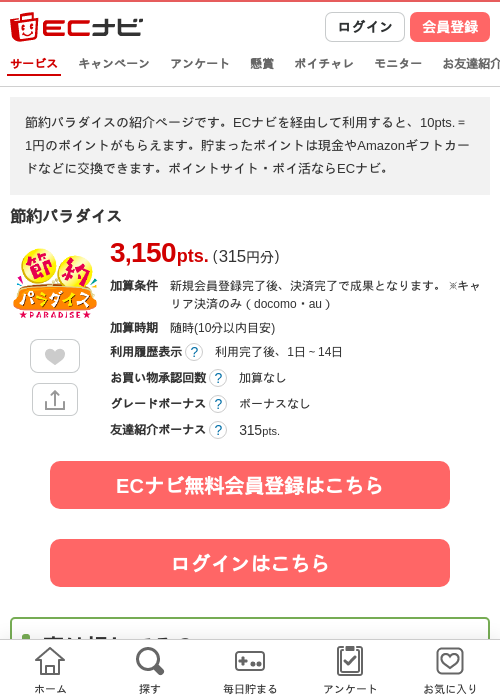 節約パラダイスの過去最高画像（ECナビ・2026年5月1日）