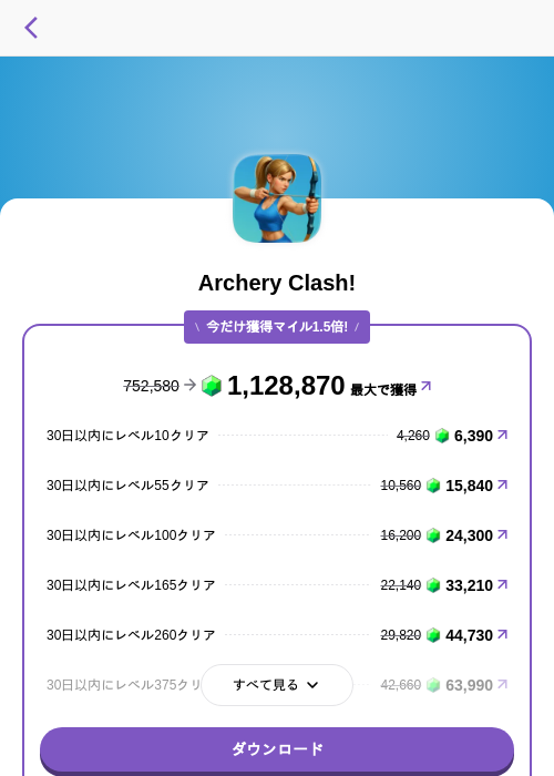 Archery Clash!の過去最高画像（トリマ （ミッションA）・2026年5月4日）