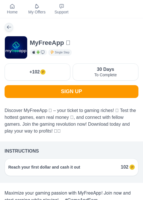 MyFreeAppの過去最高画像（モッピー（myChips）・2026年5月8日）