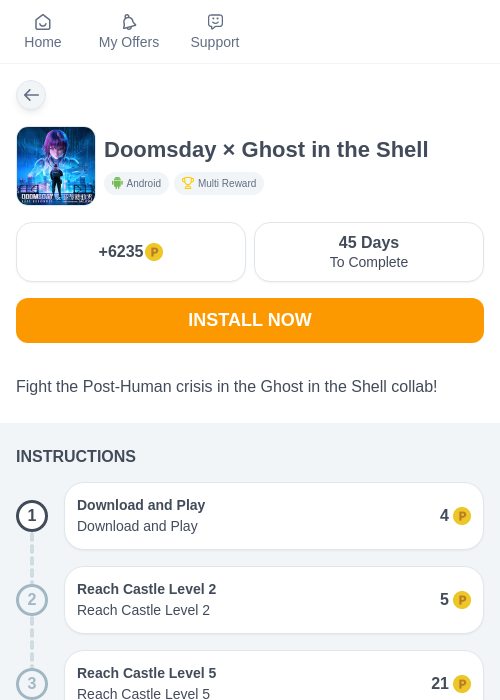 Doomsday × Ghost in the Shellの過去最高画像（モッピー（myChips）・2026年6月3日）