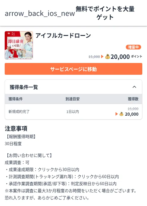 アイフルカードローンの過去最高画像（ちょびリッチ（Zucks）・2026年6月5日）