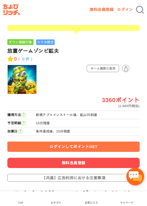 放置ゲームゾンビ鉱夫の過去最高画像（ちょびリッチ・2026年5月11日）