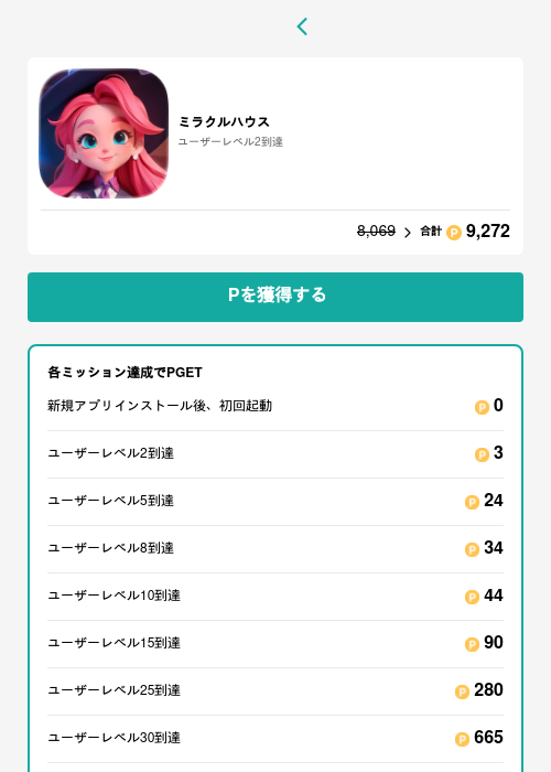 ミラクルハウスの過去最高画像（モッピー（GF Rewards）・2026年5月15日）