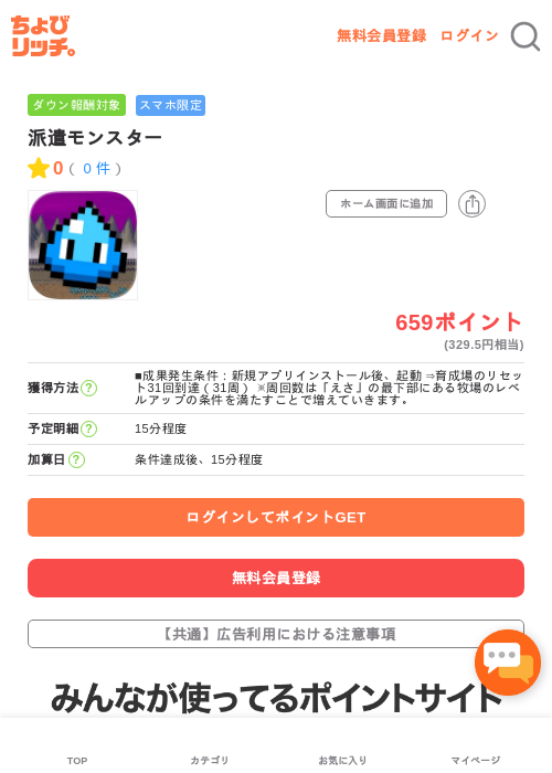 派遣モンスターの過去最高画像（ちょびリッチ・2026年5月14日）