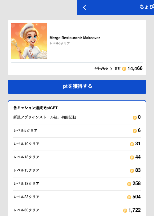 Merge Restaurant: Makeoverの過去最高画像（ちょびリッチ（GF Rewards）・2026年5月19日）