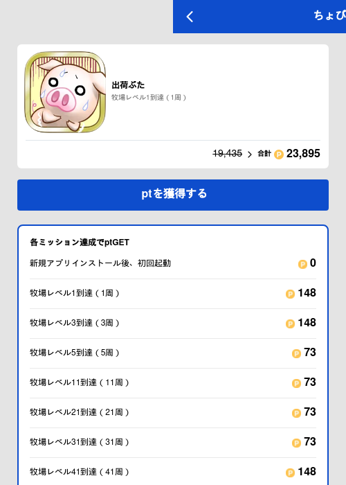 出荷ぶたの過去最高画像（ちょびリッチ（GF Rewards）・2026年5月19日）