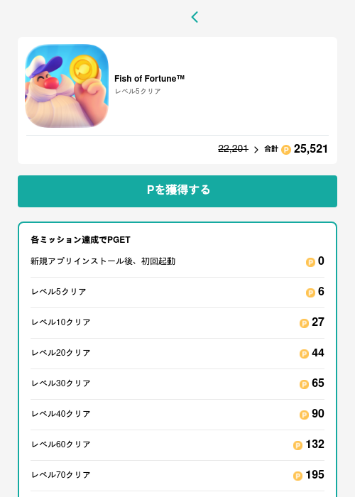 Fish of Fortune™の過去最高画像（モッピー（GF Rewards）・2026年5月15日）