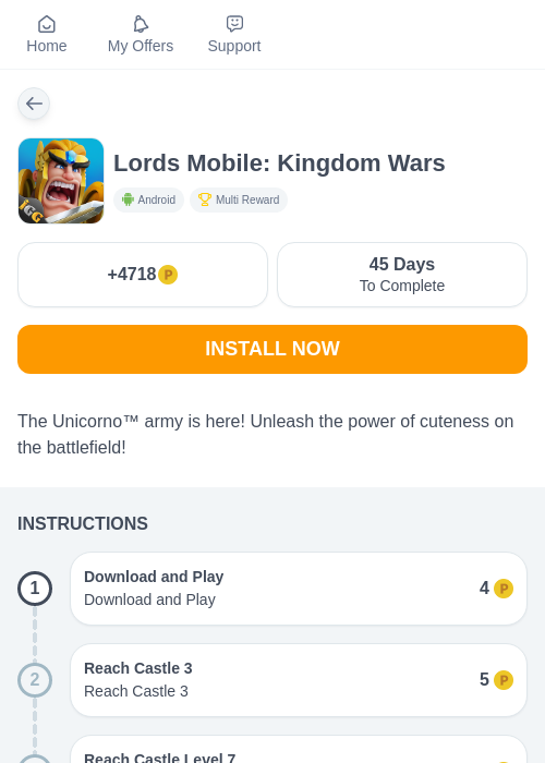 Lords Mobile: Kingdom Warsの過去最高画像（モッピー（myChips）・2026年5月14日）