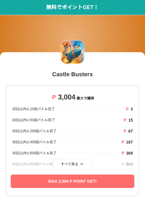 Castle Bustersの過去最高画像（モッピー（SKYFLAG）・2026年5月17日）