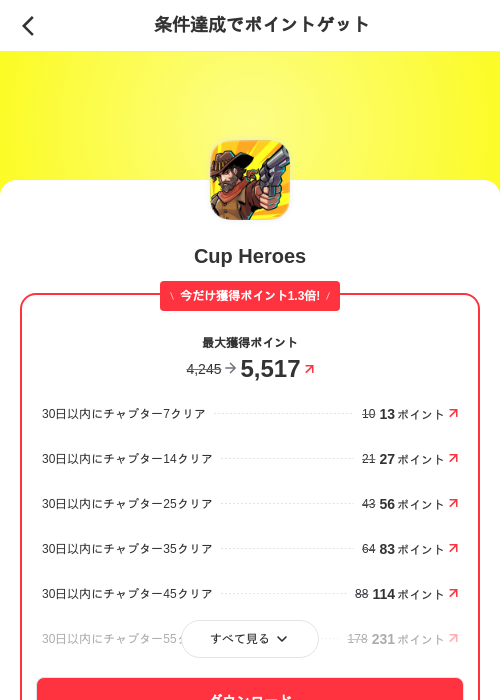 【広告内＜条件＞必読】Cup Heroesの過去最高画像（メルカリ（ポイントゲット）・2026年6月3日）