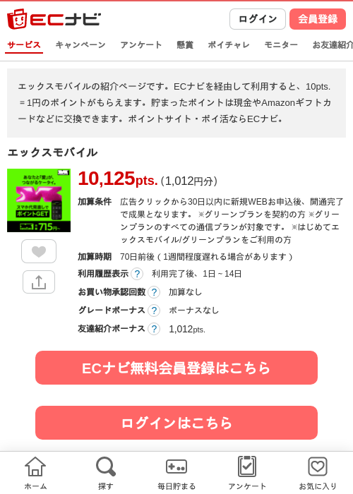 エックスモバイルの過去最高画像（ECナビ・2026年5月16日）