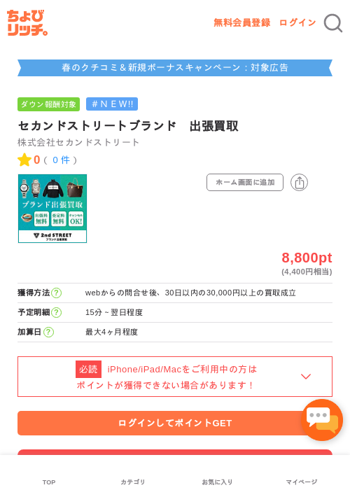 セカンドストリートの過去最高画像（ちょびリッチ・2026年5月15日）