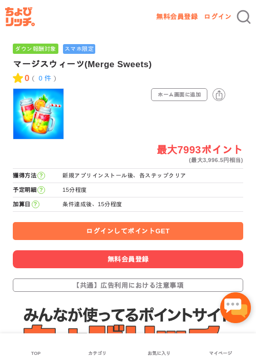 マージスウィーツ(Merge Sweets)の過去最高画像（ちょびリッチ・2026年5月17日）