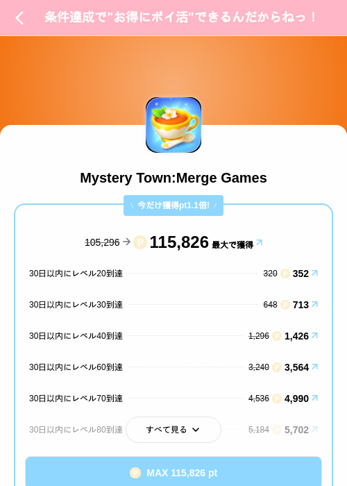 Mystery Town:Merge Gamesの掲載記録画像（Powl（SKYFLAG）・2026年8月12日）