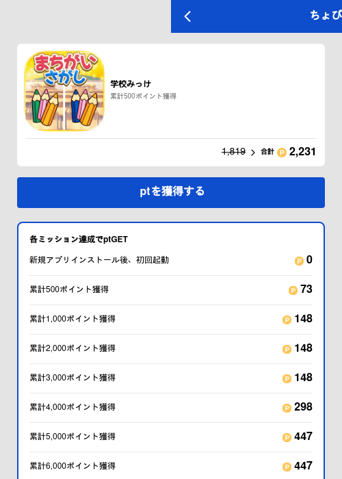 学校みっけの過去最高画像（ちょびリッチ（GF Rewards）・2026年5月19日）