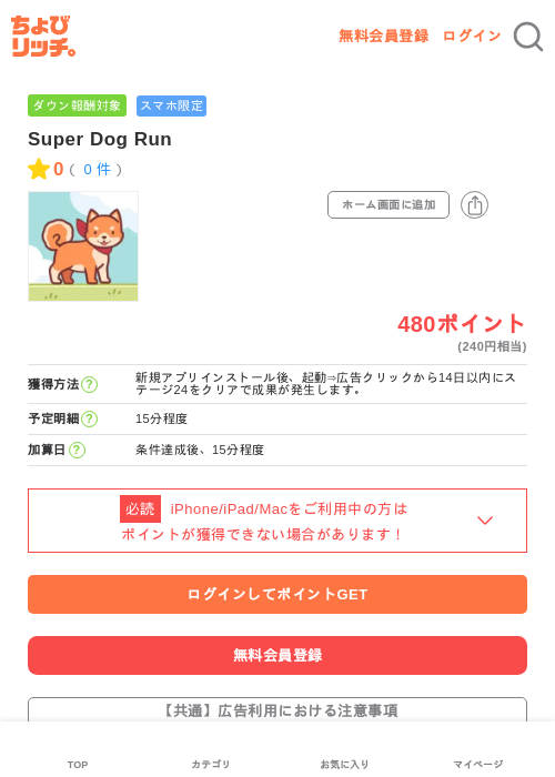 Super Dog Runの過去最高画像（ちょびリッチ・2026年5月22日）