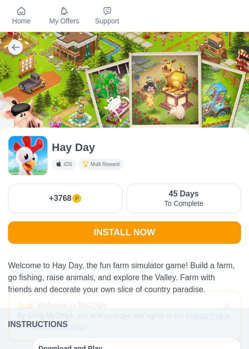 Hay Dayの掲載記録画像（モッピー（myChips）・2026年6月26日）