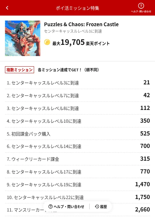 Puzzles & Chaos: Frozen Castleの過去最高画像（楽天ポイ活ミッション特集（AppDriver）・2026年6月14日）