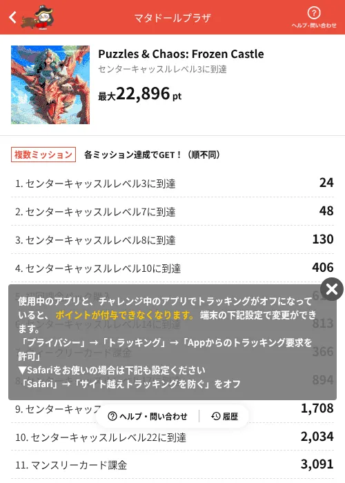 Puzzles & Chaos: Frozen Castleの過去最高画像（MIKOSHI（AppDriver）・2026年6月14日）