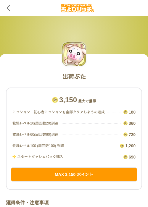 出荷ぶたの過去最高画像（ちょびリッチ（SKYFLAG）・2026年5月26日）