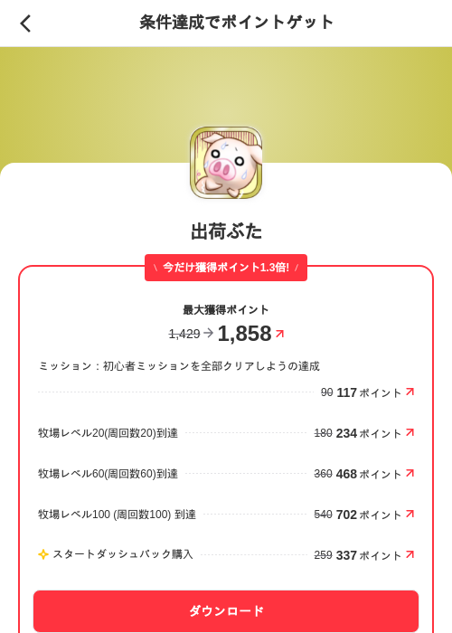 出荷ぶたの過去最高画像（メルカリ（ポイントゲット）・2026年5月26日）