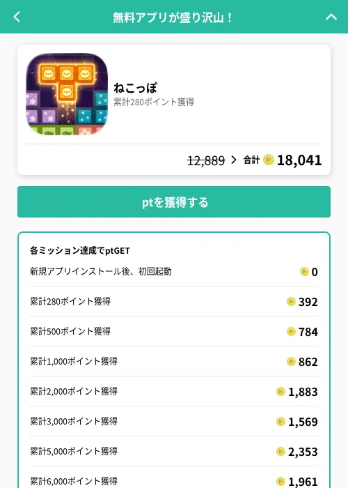 ねこっぽの掲載記録画像(げん玉(GF Rewards)・2026年6月21日)