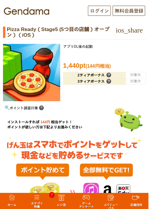 Pizza Ready（Stage5 (5つ目の店舗）オープン）（iOS）の過去最高画像（げん玉・2026年6月2日）